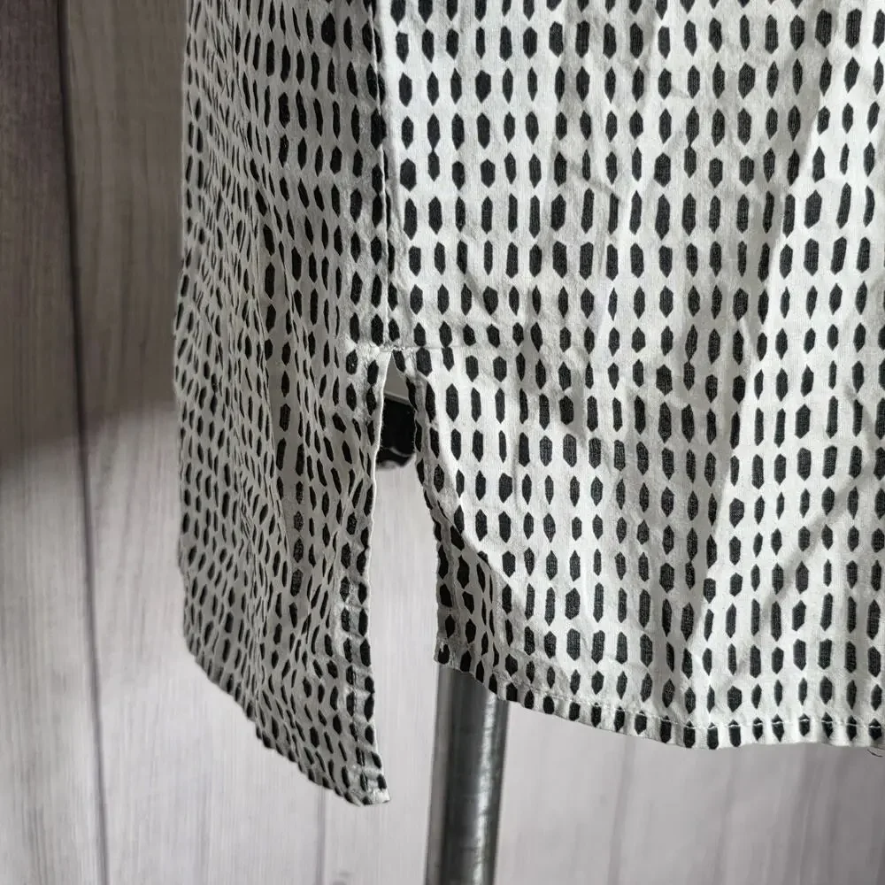 Ilana Kohn X UO Cotton Dash Print Oversized Shift Tunic Mini Dress, sz Medium